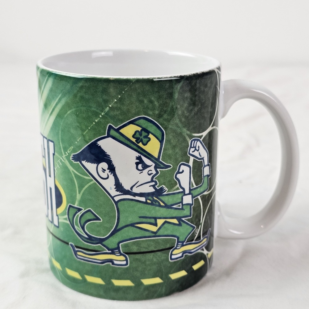 Notre Dame Fighting Irish Leprechaun Green Coffee Mug Encore 2002